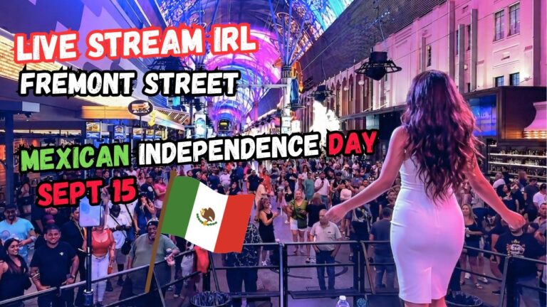 LIVE Las Vegas Fremont st Mexican Independence day Livestream irl