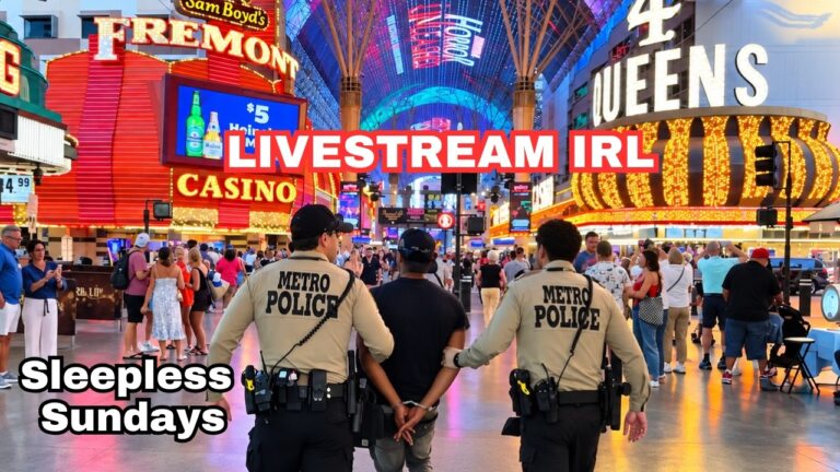 LIVE Las Vegas Right Now, Fremont St. SleepLess Sunday, LIVEstream IRL