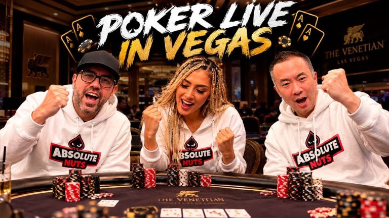 LIVE POKER in Las Vegas – Absolute Nuts – No Limit Texas Holdem $5/5/5