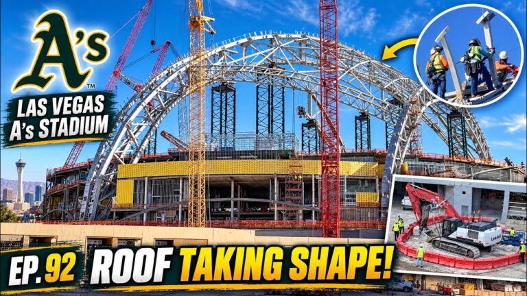 Las Vegas A’s Stadium Update Ep. 92 | Roof Structure Taking Shape! 🏗️⚾