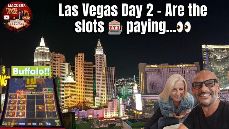 Las Vegas Day 2 – 16 Minutes Sleep… Then STRAIGHT Back to the Slots! 🎰😳
