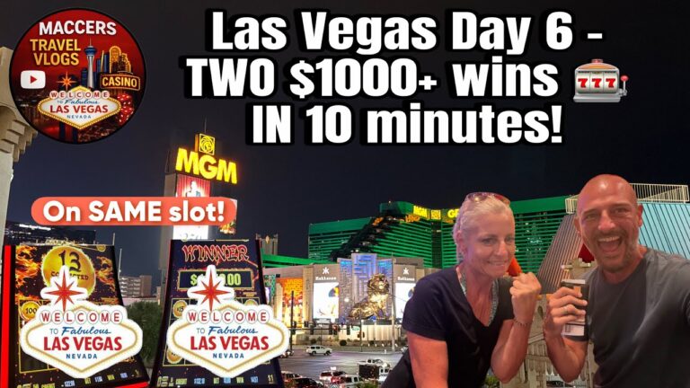 Las Vegas Day 6 – Kay Hits a BIG WIN on a $1 Bet… Then THIS Happens! 😱 | Las Vegas Day 6