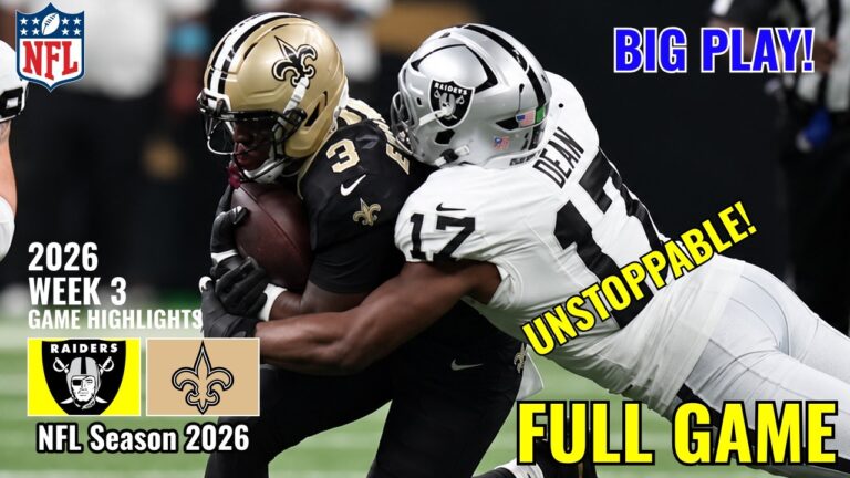 Las Vegas Raiders vs. New Orleans Saints | Full Game Highlights | Week 3 NFL 2026