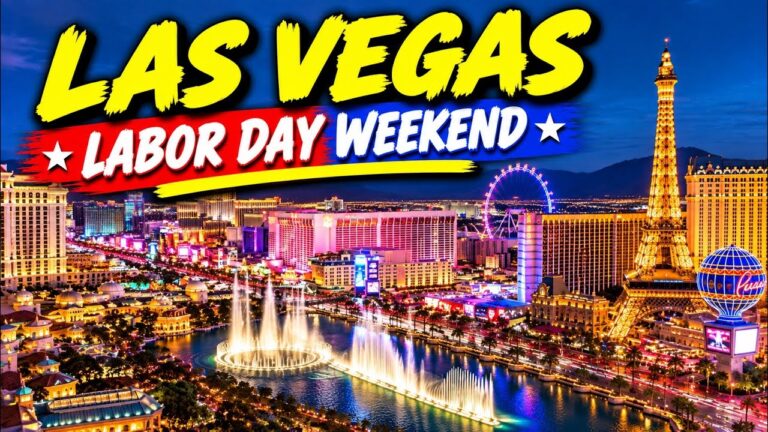 Las Vegas Strip On Labor Day Weekend, Evening Walk from Horseshoe Hotel to Harrah’s | September 2026