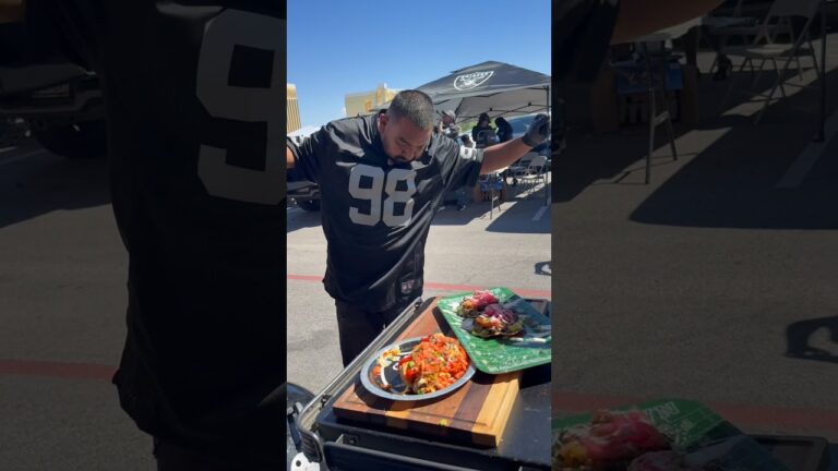 Let’s cook for the raider tailgate in Las Vegas  #outdoorcooking #tailgate #raiders #food #cook ￼￼