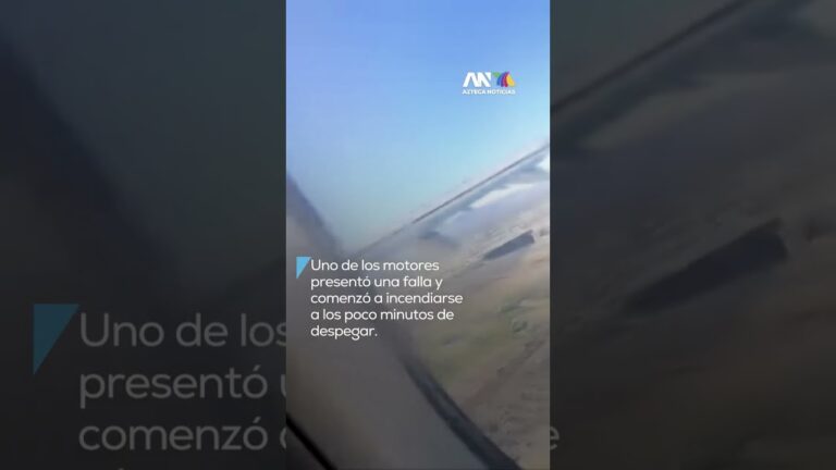 Motor de avión se incendia tras despegar de Las Vegas rumbo a Guadalajara