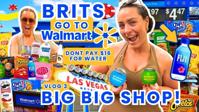 🇺🇸NEW Las Vegas Vlog 3 🇬🇧BRITS Go To WALMART Vlog 3 🛒 😳 BIG BILL in USA Superstore & Grocery Haul