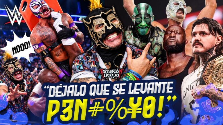 Suelto en la TRIPLEMANIA de Las Vegas defendiendo a Rey Mysterio de Dominik Mysterio y de un gigante