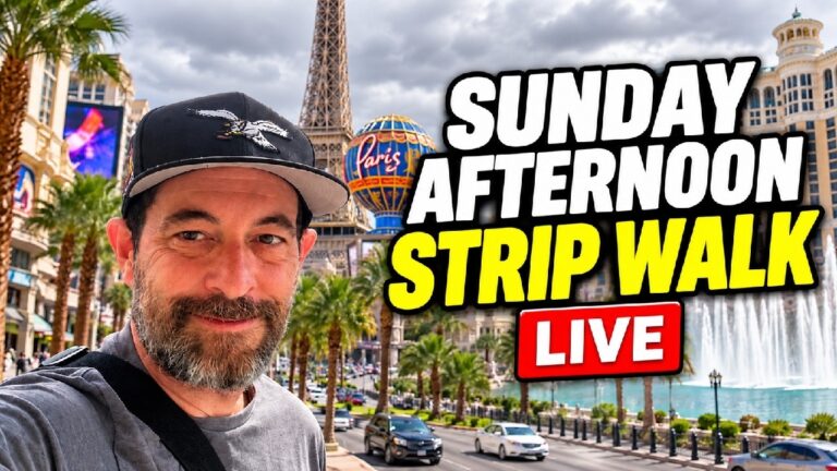 Sunday Afternoon on the Las Vegas Strip | Cloudy Walk + Construction Check