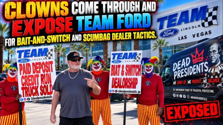 Team Ford Las Vegas Gets Protested By DeadPresidentsLLC Over Bait & Switch Bad Deal