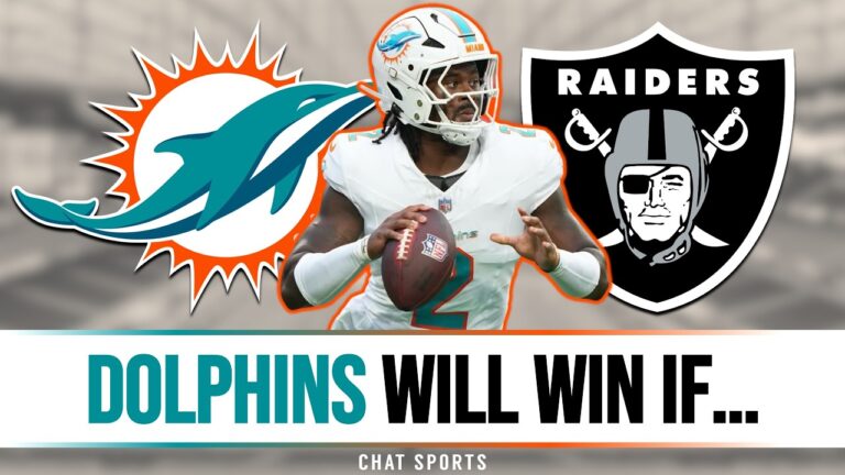 The Miami Dolphins Will BEAT The Las Vegas Raiders Today IF…