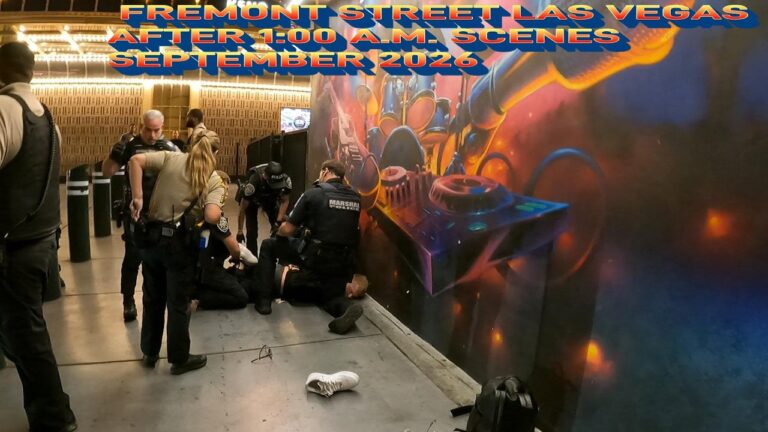 Trouble in Fremont Street Las Vegas After 1:00 a.m. September 2026