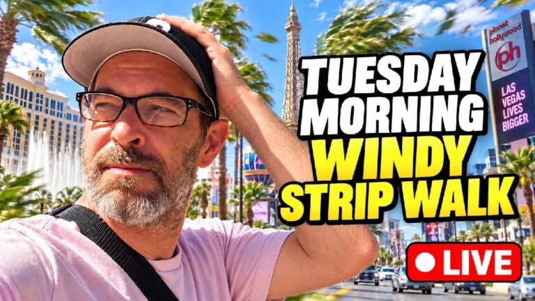 Tuesday Morning on the Las Vegas Strip | Windy Walk + F1 Construction