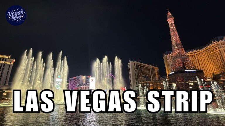 Walking Tour On The Las Vegas Strip! Bellagio, Caesars, Paris, & More