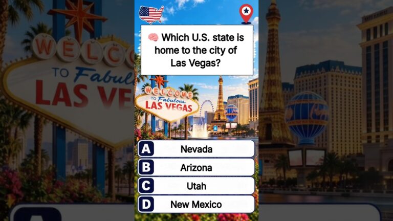 🧠 Which U.S. state is home to the city of Las Vegas? #shorts