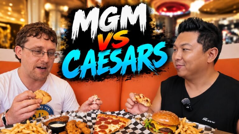 @thatchallengedude & I Tested MGM vs Caesars Food Courts! (1-on-1 Battle)