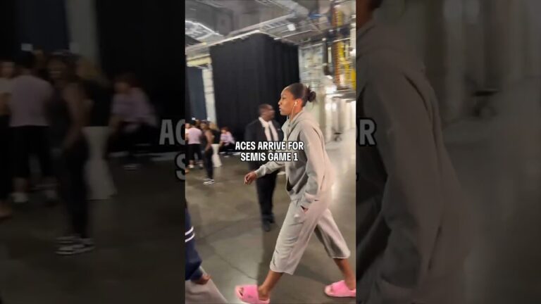 🔥 A’ja Wilson, Las Vegas Aces arrive | WNBA playoffs women’s basketball #shorts #short #wnba NBA