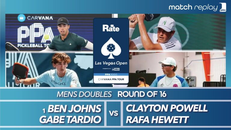 Ben Johns & Gabe Tardio vs Clayton Powell & Rafa Hewett at the PPA Rate Las Vegas Open (Round of 16)