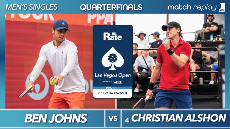 Ben Johns vs Christian Alshon at the PPA Rate Las Vegas Open (Quarterfinal)
