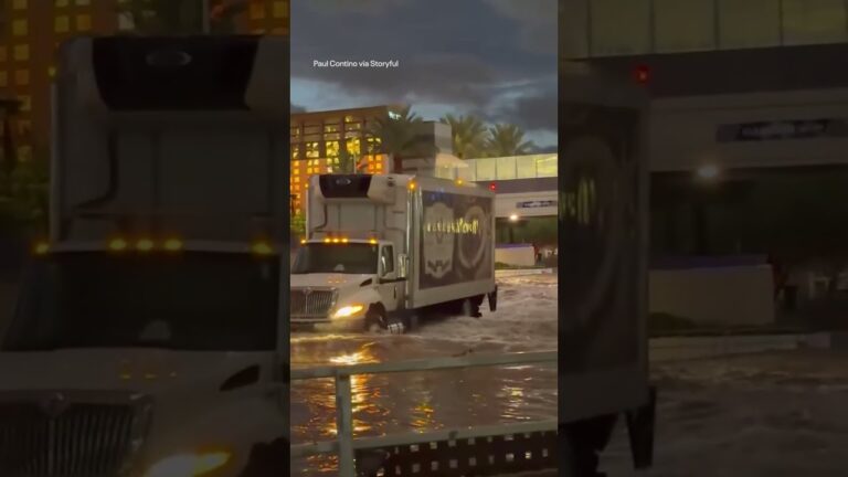 ‘Entire street is a river’: Las Vegas swamped as Hurricane Rachel brings record rain