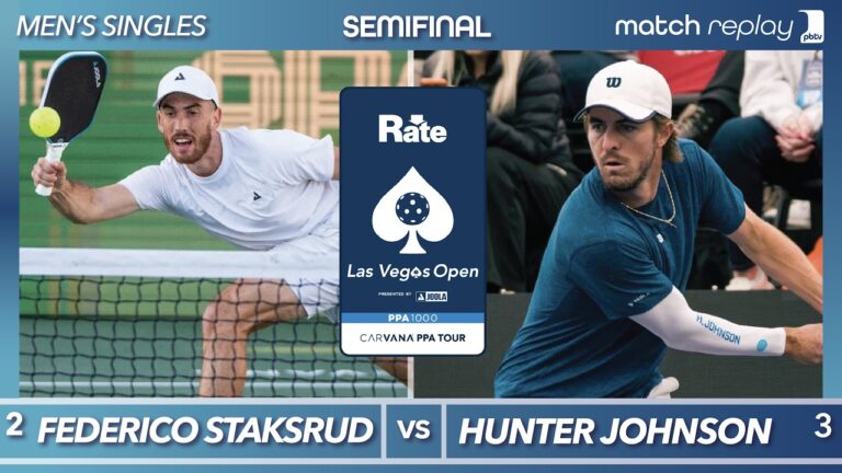 Federico Staksrud vs Hunter Johnson at the PPA Las Vegas Open | Semifinal