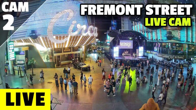 Fremont Street LIVE ◆ CAMERA 2 – BRAND NEW ◆ 24/7 View of Downtown Las Vegas