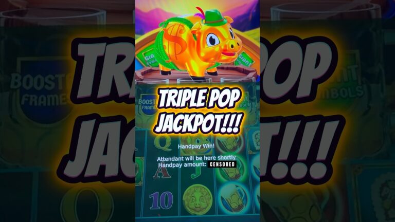 HANDPAY IN VEGAS!!! Rakin Bacon Triple Pop 150x the Bet #casino #gambling #slots #slotbonus #jackpot