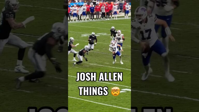 🔥 Josh Allen doing Josh Allen things in Las Vegas!!! #Bills #Raiders #NFL #Football #Shorts