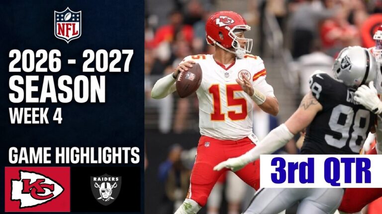 Kansas City Chiefs vs. Las Vegas Raiders | Game Highlights 3rd-Qtr | Week 4 NFL 2026