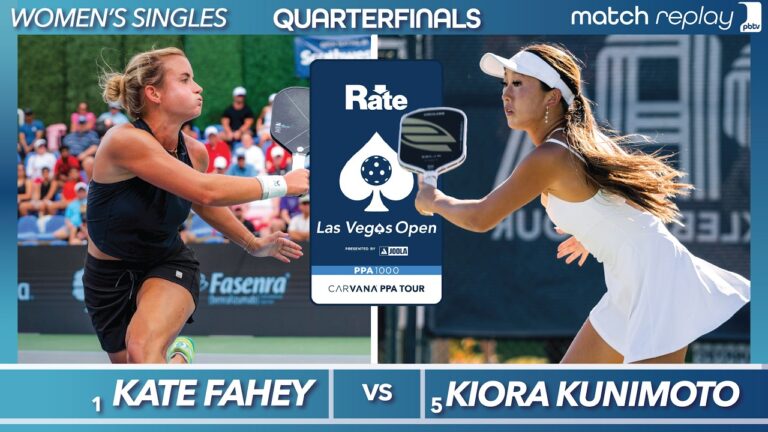 Kate Fahey vs Kiora Kunimoto at the PPA Rate Las Vegas Open (Quarterfinals)