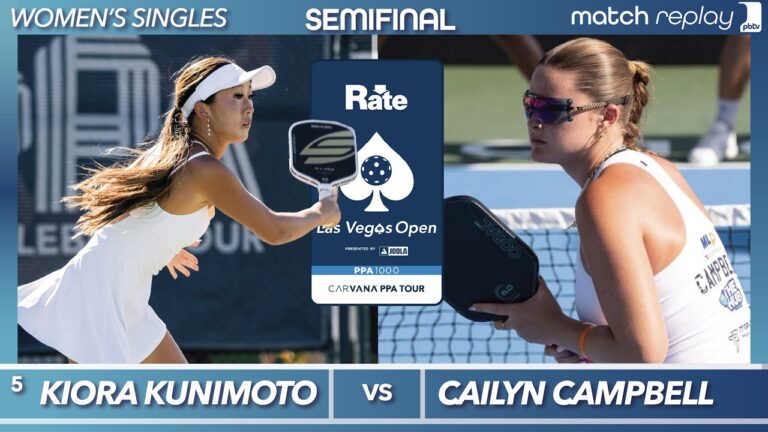 Kiora Kunimoto vs Cailyn Campbell at the PPA Rate Las Vegas Open | Semifinal