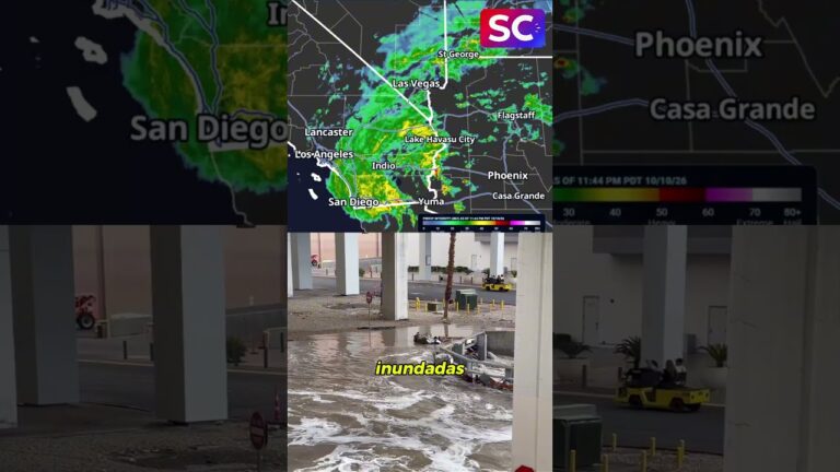 🚨 LAS VEGAS SE INUNDA: vehículos atrapados y calles bajo el agua | Sin Contexto