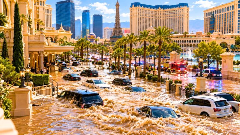 LAS VEGAS UNDERWATER – Flash Floods Hit Nevada, Roads Closed Across the Valley