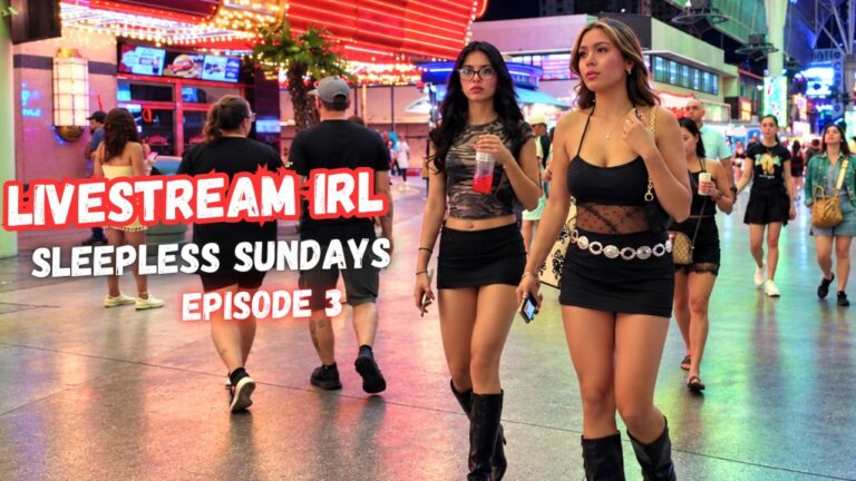 LIVE Las Vegas IRL, Fremont street, Sleepless Sundays EP 3, Live Stream now!