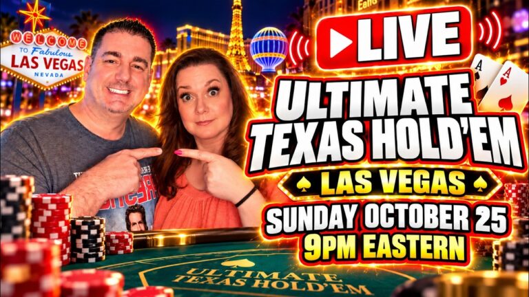 LIVE ULTIMATE TEXAS HOLD ‘EM (UTH) in LAS VEGAS! SWEET WINNING STREAK!🍀🍀
