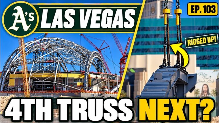 Las Vegas A’s Stadium Update Ep #103: Roof Taking Shape—Fourth Truss Next? 🏗️