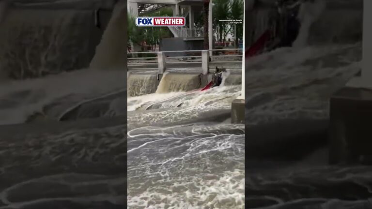 Las Vegas Parking Garage Floods as Remnants of Rachel Slam The Region