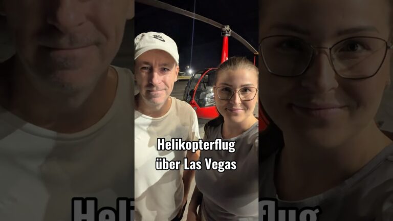Las Vegas bei Nacht aus dem Helikopter ohne Türen!