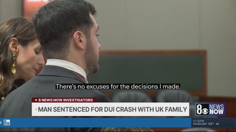 Las Vegas club promoter sentenced in DUI crash that left mom, 2-year-old severely injured
