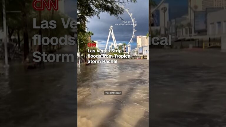 Las Vegas strip floods from Tropical Storm Rachel