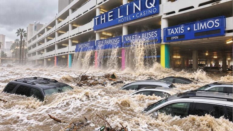 Massive Flood CHAOS in Las Vegas, USA! Flash Floods Turn Streets Into Raging Rivers