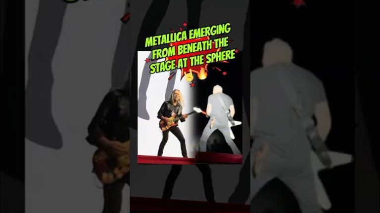 Metallica emerging from beneath the stage at the Las Vegas Sphere!