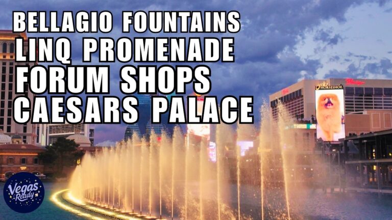 Monday Sunset Walking Tour On The Las Vegas Strip – F1 Construction, Bellagio Displays, & More