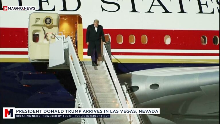 🇺🇸 President Donald Trump’s Late Night Arrival in Las Vegas, Nevada
