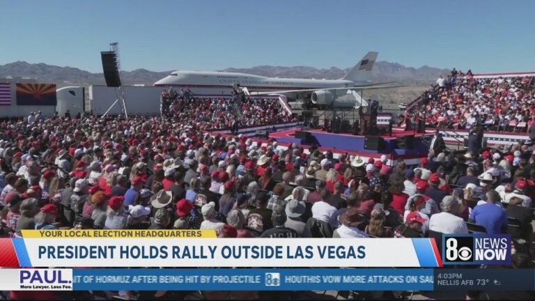 President Trump holds rally outside Las Vegas; Democrats issue response ahead of midterm election