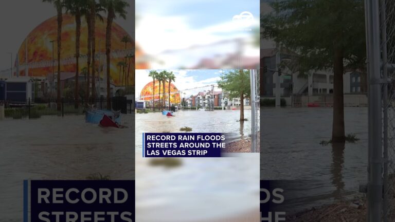 Record rainfall floods streets near Las Vegas strip