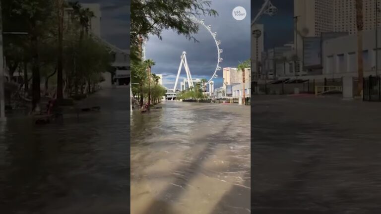 See Las Vegas streets become rivers inundated by Tropical Storm Rachel’s rain
