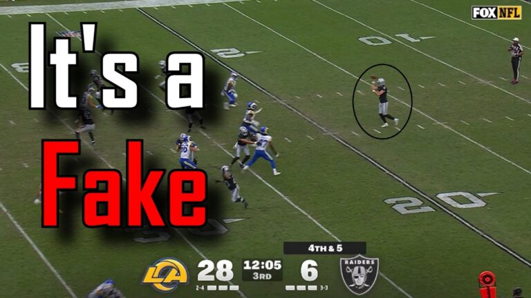 The Las Vegas Raiders run a successful Fake Punt Vs the Los Angeles Rams