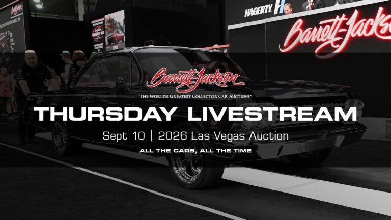 Thursday Las Vegas Barrett-Jackson Livestream Replay // All the Cars, All the Time // Sept. 10, 2026