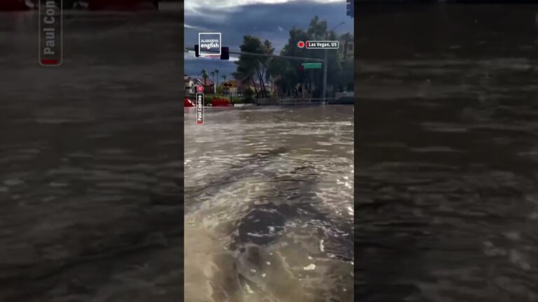 Tropical Storm  Rachel Floods  Las Vegas Streets